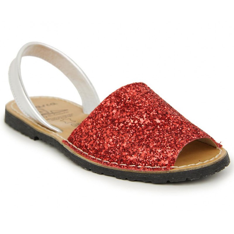 Menorquina Glitter Rojo